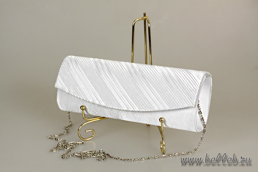 белая стильная сумочка-клатч № 18027
