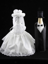 костюмы на бутылки шампанского на свадьбу жених и невеста, купить, фото