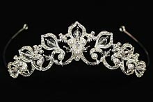 диадемы (короны, тиары) - серебристая плетеная диадема, фото, цена, интернет-магазин