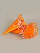 оранжевые кулечки для лепестков на свадьбу