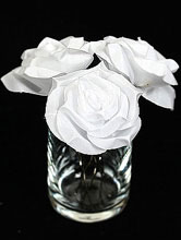 украшения для волос, шпильки в виде белоснежного цветка  большой розы