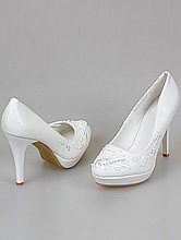 свадебная обувь, белые туфли на платформе со стразами, фото, каталог с ценами