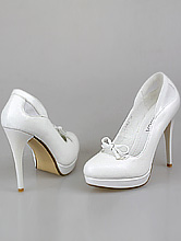свадебная обувь, белые туфли на платформе на высоком каблуке, фото, цены, каталог