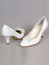 обувь на свадьбу, белые кожаные туфли на невысоком каблуке, каталог, цены, интернет-магазин