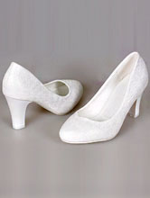 купить свадебные туфли на толстом устойчивом каблуке молочного цвета