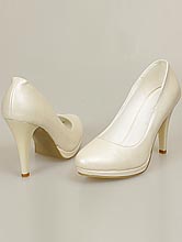 обувь на свадьбу, свадебные туфли цвета айвори (светло-бежевый, шампань, кремовый) на среднем каблуке, фото, каталог и цены