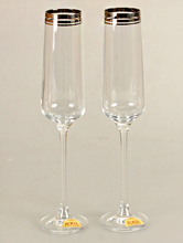 свадебные бокалы на свадьбу, купить фужеры для молодоженов из чешского стекла